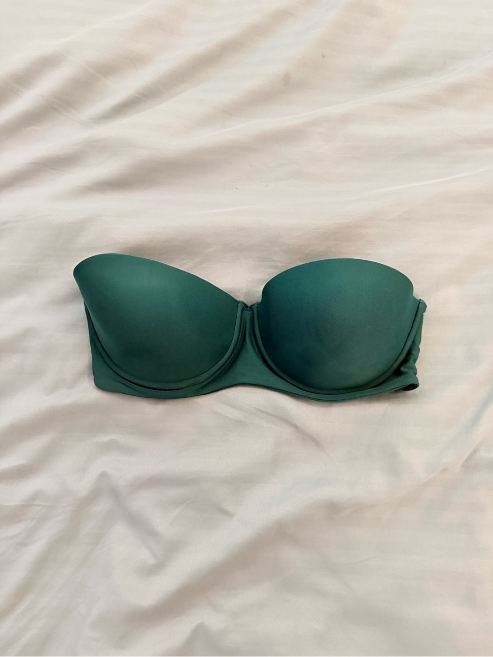 Mikoh Strapless Padded Bandeau Bra in Deep Teal